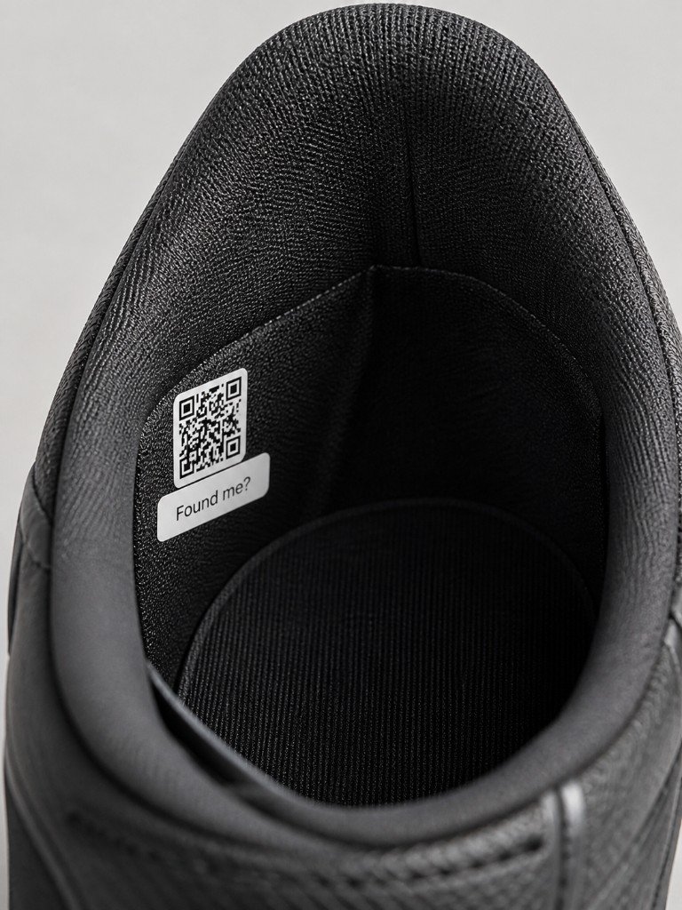 Football boots with a Givli QR label